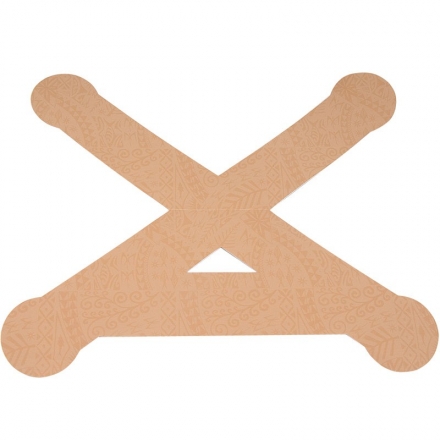 Тейп динамический PosturePals X tape, арт. PP-X-TS, преднарезка, р. S, 5 шт. в уп., телесный оптом, фото 1