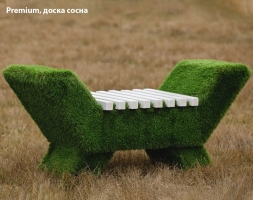 Топиари лавочка (доска сосна) - газон Premium, фото 2