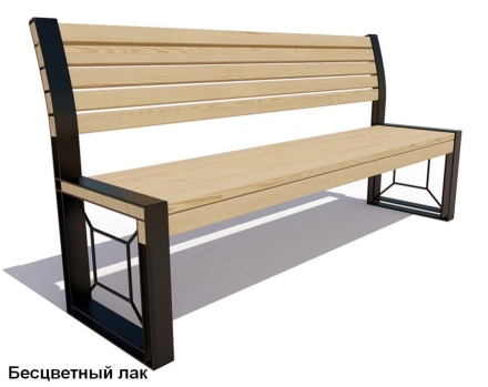 Скамейка уличная Бавария, Лиственница 1,5 м  оптом, фото 2