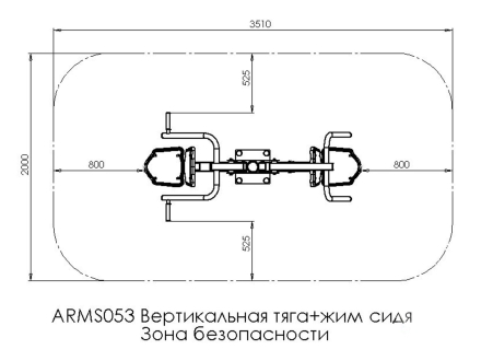 Вертикальная тяга + жим сидя ARMS053 оптом, фото 3