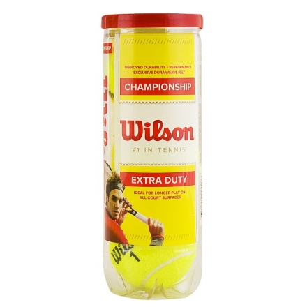 Мяч теннисный WILSON Championship, арт. WRT100101, одобр.ITF и USTA,фетр,нат.резина, уп.3 шт, желтый оптом, фото 1