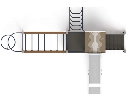 Детская игровая площадка Играйте с нами (Алтай) горка Н 1200 ДИК 2.01.1.08-04 оптом, фото 4