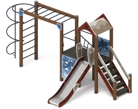 Детская игровая площадка Играйте с нами (Алтай) горка Н 1200 ДИК 2.01.1.08-04 оптом, фото 1