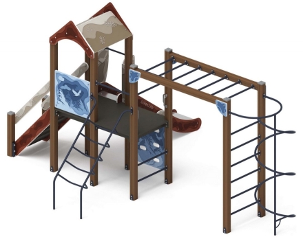 Детская игровая площадка Играйте с нами (Алтай) горка Н 1200 ДИК 2.01.1.08-04 оптом, фото 2