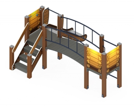 Детская игровая площадка Карапуз Эко ДИК 1.001.03-02 Н=750 оптом, фото 4