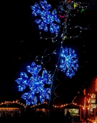 Световая фигура Светящаяся снежинка двухсторонняя 0,7 м