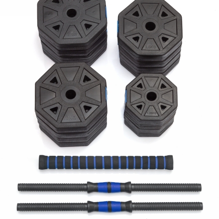 Гантели гексагональные разборные с грифом, 40 кг (2 шт. х 20 кг.)  оптом, фото 2