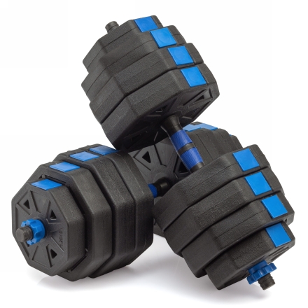 Гантели гексагональные разборные с грифом, 40 кг (2 шт. х 20 кг.)  оптом, фото 1