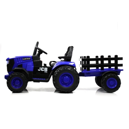 Электромобиль трактор с прицепом JCB 8330 синий оптом, фото 2