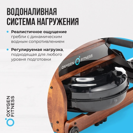Гребной тренажер домашний OXYGEN FITNESS WOOD ROWER Q1 оптом, фото 18