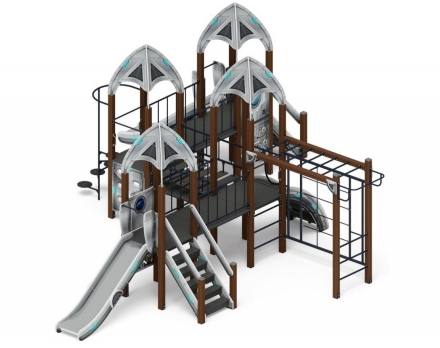 Детская игровая площадка Космопорт ДИК 2.14.07-11 серый H=1200 оптом, фото 3
