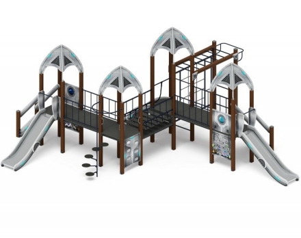 Детская игровая площадка Космопорт ДИК 2.14.07-11 серый H=1200 оптом, фото 1