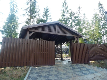 Навес для двух авто ИСТРИНСКИЙ Несущий каркас оптом, фото 2