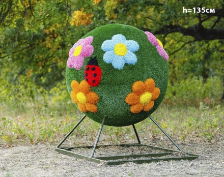 Топиари шар Поляна, h=135 см - газон Eco оптом, фото 1