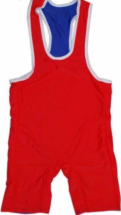 Трико борцовское двухстороннее (красно-синее) р.2XL оптом, фото 1