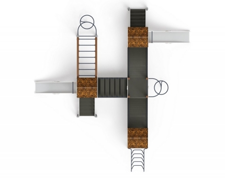 Детская игровая площадка Дворик детства Эко ДИК 2.01.4.02-02 H=1200 оптом, фото 4