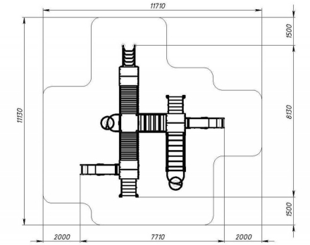 Детская игровая площадка Дворик детства Эко ДИК 2.01.4.02-02 H=1200 оптом, фото 5