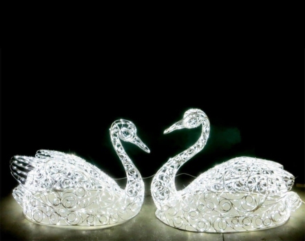 Световая композиция Пара лебедей 010 оптом, фото 1