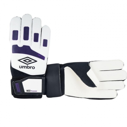 Перчатки вратарские тренировочные &quot;Umbro Neo Precision Glove&quot;, р.11, бело-черно-фиолетовый оптом, фото 1