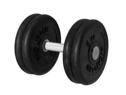  Гантель «PROFIGYM» неразборная с хромированной ручкой 21 кг, черная ГНР-21 оптом, фото 1