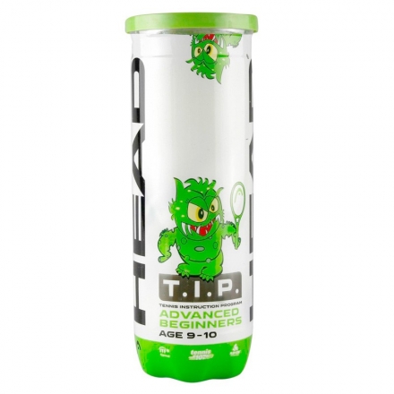 Мяч теннисный HEAD T.I.P Green, арт.578133,уп.3 шт, фетр,нат.резина,желто-зеленый оптом, фото 1