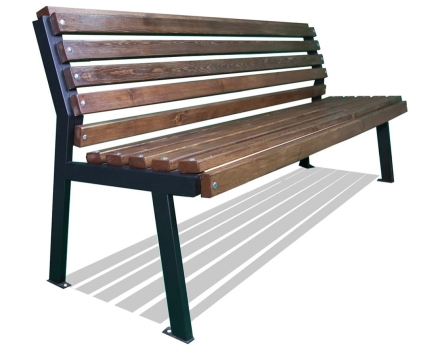 Скамейка парковая Ретро без подлокотников, сосна 1,8 м оптом, фото 5