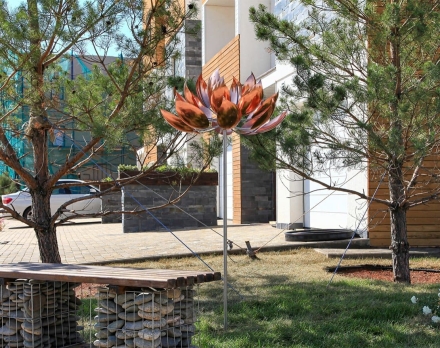 Медная скульптура Лотос Стандартный размер оптом, фото 1