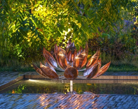 Медная скульптура Лотос Стандартный размер оптом, фото 6