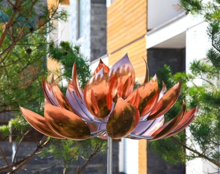 Медная скульптура Лотос Стандартный размер оптом, фото 3