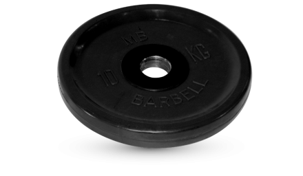 Диск BARBELL Евро-классик обрезиненный черный, 10 кг. оптом, фото 1