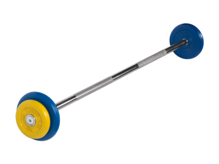 Штанга неразборная &quot;Barbell&quot; с цветными дисками d 25 мм, 12,5 кг оптом, фото 1