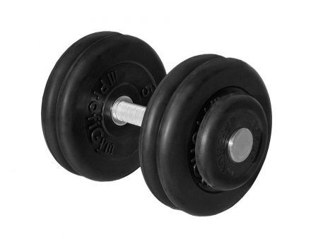 Гантель «PROFIGYM» неразборная с хромированной ручкой 23,5 кг, черная ГНР-23,5  оптом, фото 1