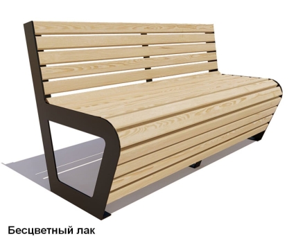 Скамейка уличная Клин, Сосна 1,8 м оптом, фото 2