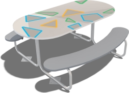 Столик со скамьями детский Визави МД050.00 для игровой площадки, фото 1