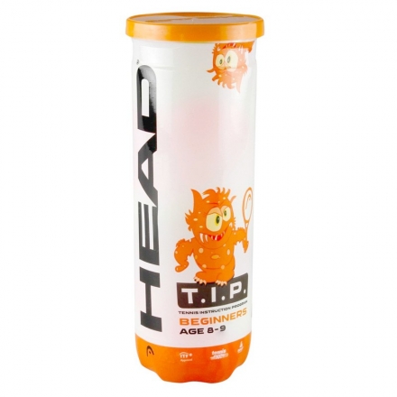 Мяч теннисный HEAD T.I.P Orange, арт.578123,уп.3 шт, фетр,нат.резина,желто-оранжевый оптом, фото 1