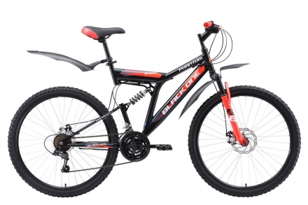 Велосипед Black One Phantom FS 26 D чёрный/красный/белый 16&quot; оптом, фото 1