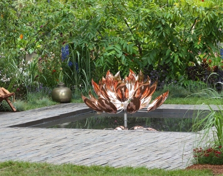 Медная скульптура Лотос Увеличенный размер оптом, фото 4