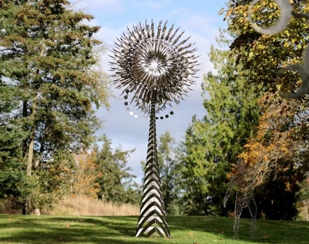 Скульптура из нержавеющей стали Сияние Увеличенный размер, 8-гранное конусовидное основание из нержавеющей стали оптом, фото 1