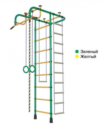 Детский спортивный комплекс Пионер А зелёно/жёлтый оптом, фото 1