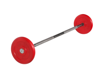Штанга неразборная &quot;Barbell&quot; с цветными дисками d 25 мм, 15 кг оптом, фото 1