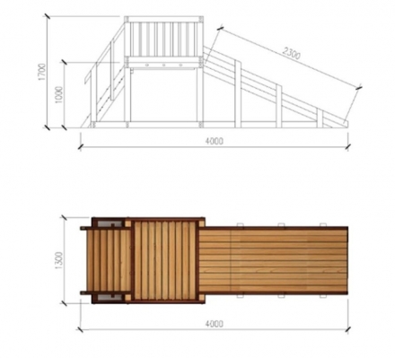 Зимняя деревянная горка “Зима wood” – 1 оптом, фото 6