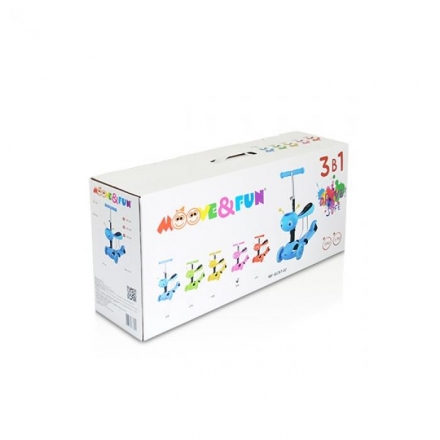 Самокат трансформер Пчелка, малиновый оптом, фото 2