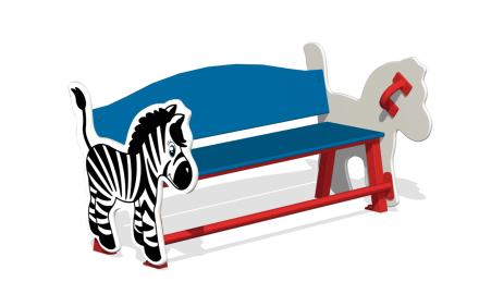 Лавочка Зебра МФ-32.14Х для детской площадки оптом, фото 1