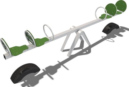 Качели-балансир 4х местные Квартет Papercut КЧ003.00.1 для детской площадки оптом, фото 1