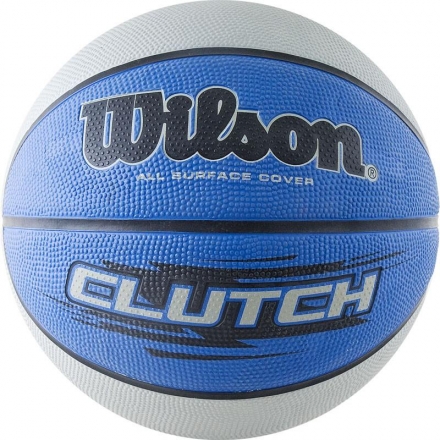 Мяч баскетбольный WILSON Clutch 295, размер 7, резина, бутил. камера,  сине-черно-серый оптом, фото 1