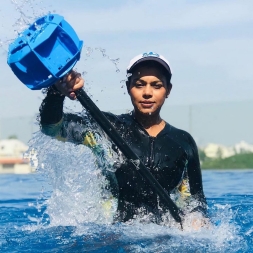 Акваштанга Hydrorevolution Aquastrength Barbell HR\ASBBB-CP\00-00-00 среднее сопротивление, 90 см, синий, фото 2