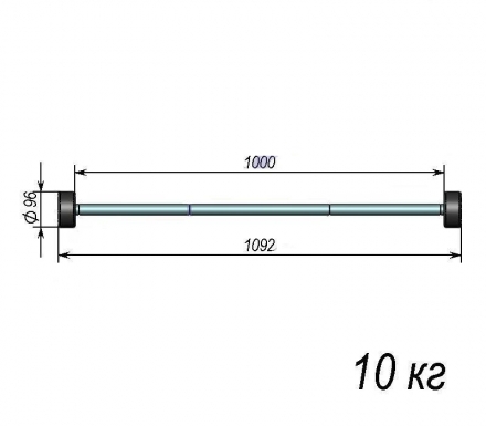 Штанга тренировочная 10кг ST580-10  оптом, фото 1