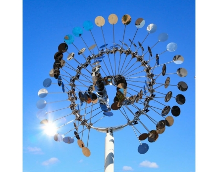 Скульптура из нержавеющей стали Бриз Малый размер, трубчатое основание из обычной стали оптом, фото 7