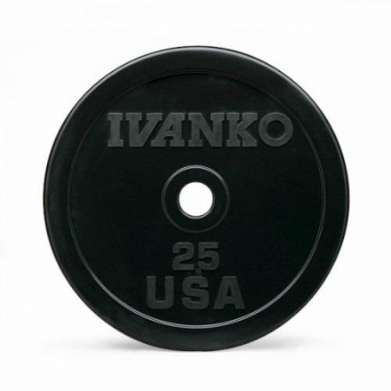 Бампированный обрезиненный диск IVANKO OBP-2,5KG (2,5 кг) оптом, фото 1