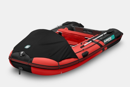 Gladiator C 370 AL ACTIVE Красно-черный моторная лодка ПВХ Алюминиевый пайол оптом, фото 1